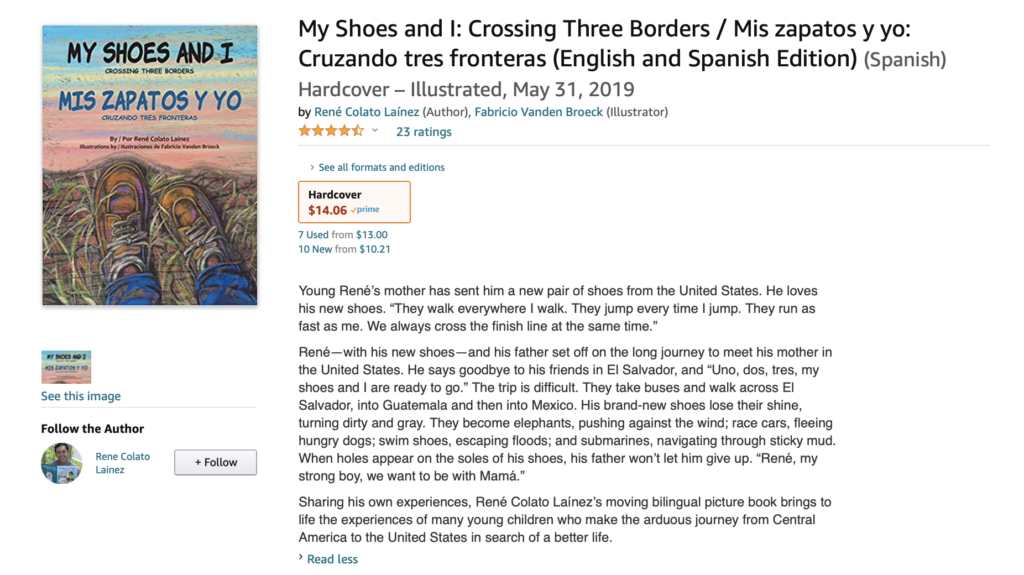 My Shoes and I - libro de autor salvadoreño escrito en inglés
