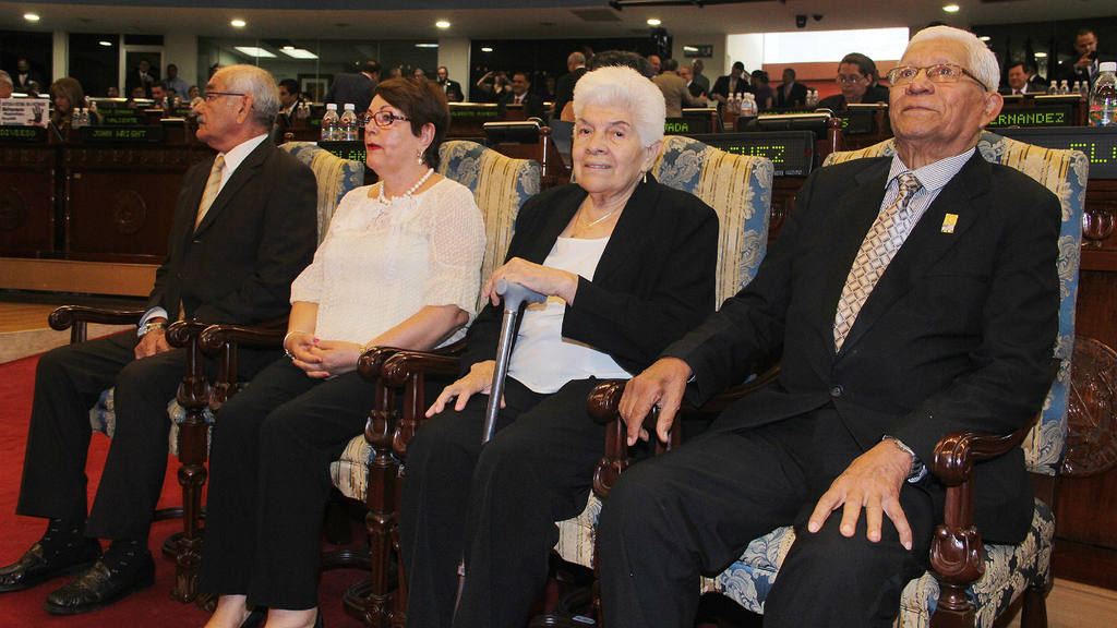 Mauricio "Pachin" Ibarra y Roberto "Ratón" Selva estuvieron presentes en la entrega del reconocimiento. 