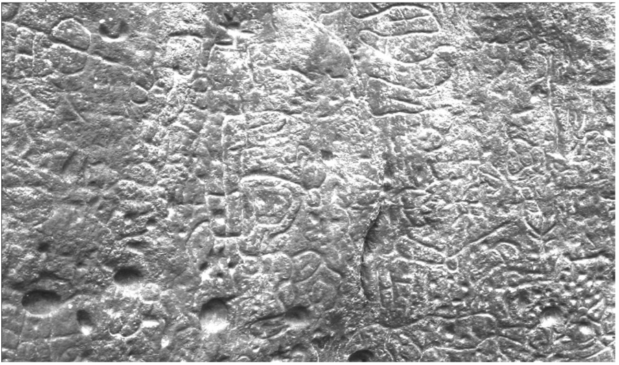Algunas de las figuras encontradas en La Piedra Pintada.