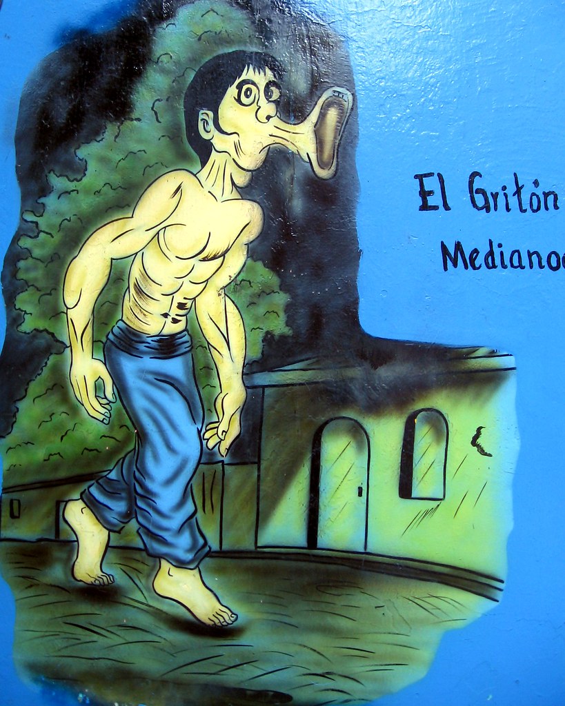 Mural con la imagen de El Gritón de Medianoche.